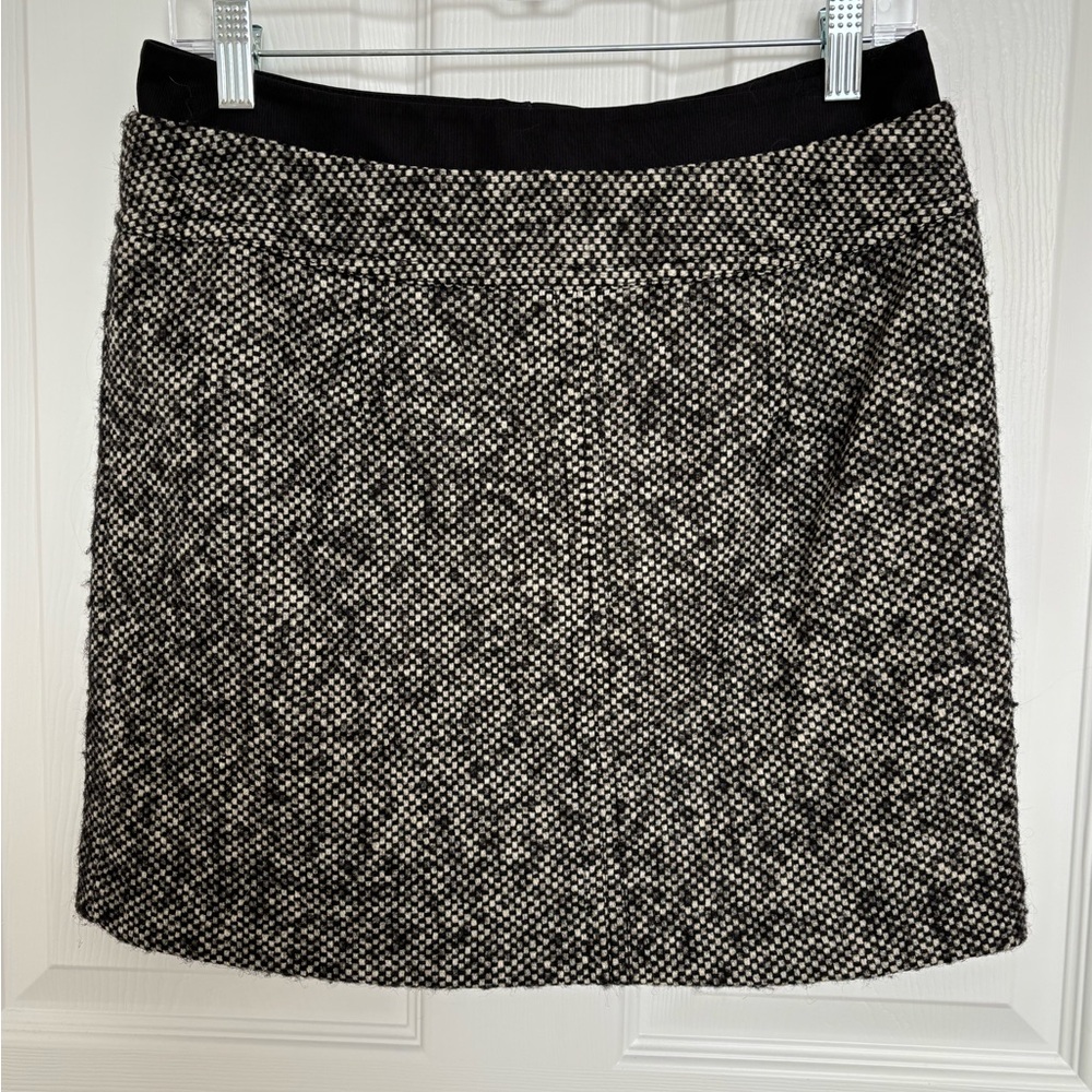 LOFT Monochrome Tweed Mini Skirt